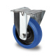 Bockrolle 125 mm Elastik Gummi Rolle Blue Wheels