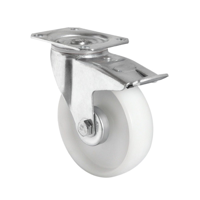 Polyamid Lenkrolle mit Feststeller 125 mm