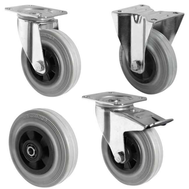 Vollgummi Rollen Lenkrollen Bockrollen verschiedene Größen