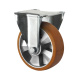 Schwerlastrolle Polyurethan Bockrolle 160 mm auf Aluminiumfelge