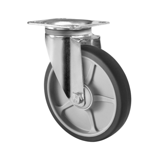 TPE Transportrolle ESD antistatisch Lenkrolle 160 mm elektrisch leitfähig