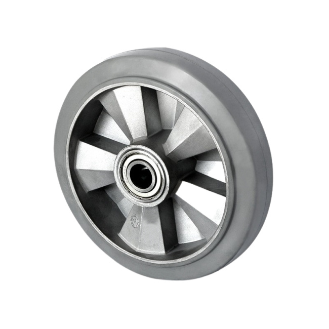 Schwerlastrolle Elastik Gummi Loses Rad 250 mm auf Aluminiumfelge