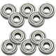 10 Stück Rillenkugellager 6205 25 x 52 x 15 mm ZZ Metalldichtung