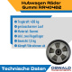 Hubwagen Rad Gummi 200 x 50/55 mm, Achse 25 mm inkl. Kugellager - Ersatzrad