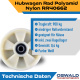 Hubwagen Rad Polyamid Nylon 200 x 50/55 mm, Achse 20 mm inkl. Kugellager - Ersatzrad
