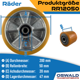 Hubwagen Räder & Rollen Satz Polyurethan Single 2 Räder 2 Rollen