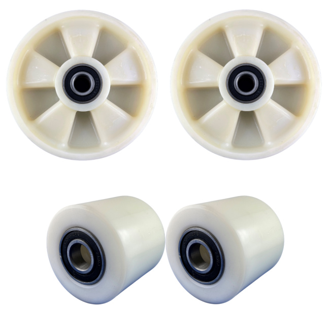 Hubwagen Räder & Rollen Satz Polyamid Single 2 Räder 2 Rollen Nylon