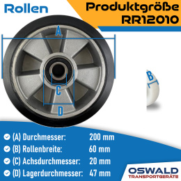 Hubwagen Räder & Rollen Satz Gummi/Polyurethan Single 2 Räder 2 Rollen