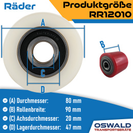 Hubwagen Räder & Rollen Satz Gummi/Polyurethan Single 2 Räder 2 Rollen