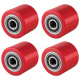 4 Stück Hubwagenrollen Polyurethan 80 x 70 mm, Achse 20 mm inkl. Kugellager - Ersatzrollen