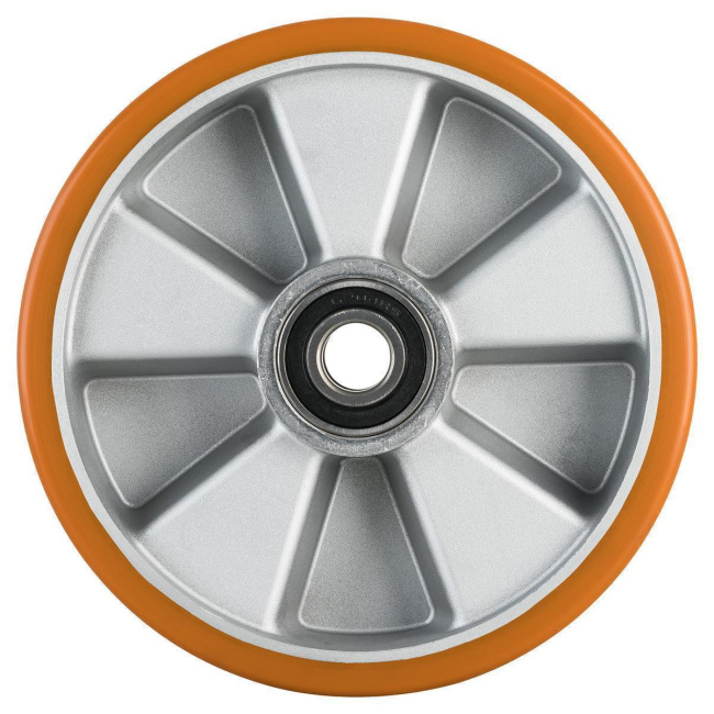 Hubwagen Rad Polyurethan 180 x 50/55 mm, Achse 25 mm inkl. Kugellager - Ersatzrad