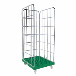 Rollbehälter 3-seitig, Rollplatte aus Kunststoff,...