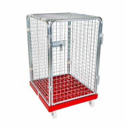 Rollbehälter niedrig, 5-seitig, Diebstahlschutz,...