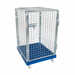 Rollbehälter niedrig, 5-seitig, Diebstahlschutz,...