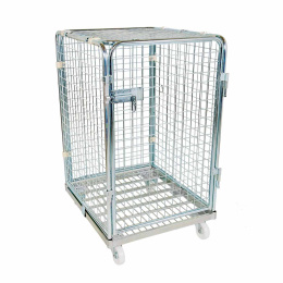 Rollbehälter niedrig, 5-seitig, Diebstahlschutz,...