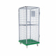Rollbehälter Zwischenboden klappbar, 5-seitig, Diebstahlschutz, Rollplatte aus Kunststoff, 724 x 815 x 1.810 mm, 500 kg, Nutzhöhe 1.585 mm, Verkehrsgrün