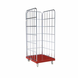 Rollbehälter FV, 3-seitig, Rollplatte aus...