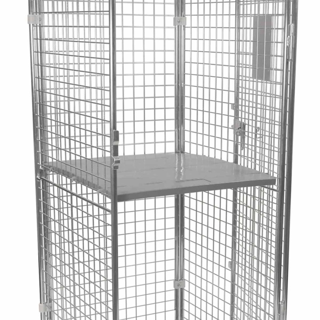 Zwischenboden geschlossen, Kunststoff für Rollbehälter 724 x 815 mm, 2-seitig, 150 kg, Hygiene Grau