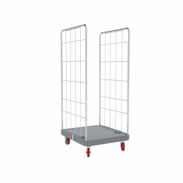 Rollbehälter Hygiene Edelstahl, 2-seitig, Rollplatte...