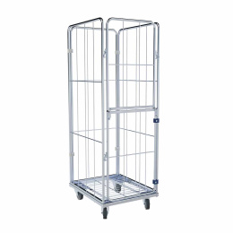 Wäschewagen schmal, Stahlboden, 4-seitig,...