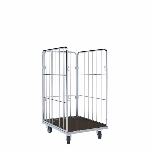 Wäschewagen Nutzhöhe 1.200 mm, Holzboden, 3-seitig, 600 x 740 x 1.350 mm, 400 kg