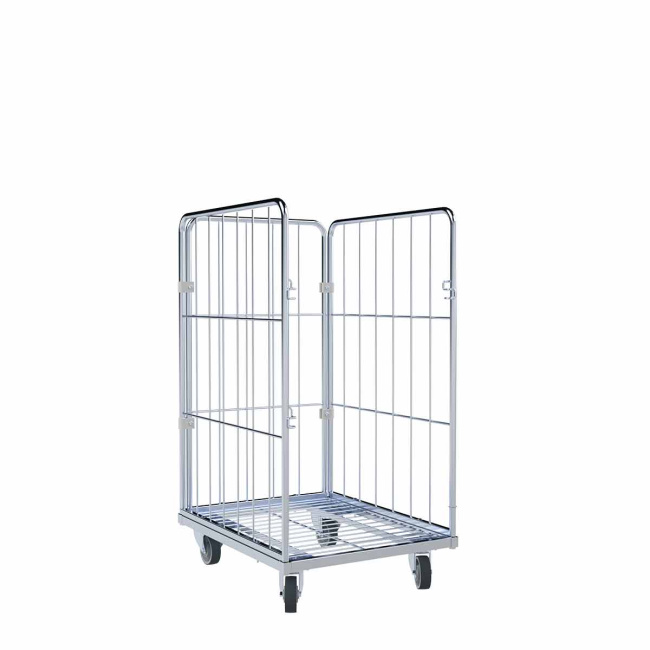 Wäschewagen Nutzhöhe 1.000 mm, Stahlboden, 3-seitig, 600 x 810 x 1.150 mm, 400 kg