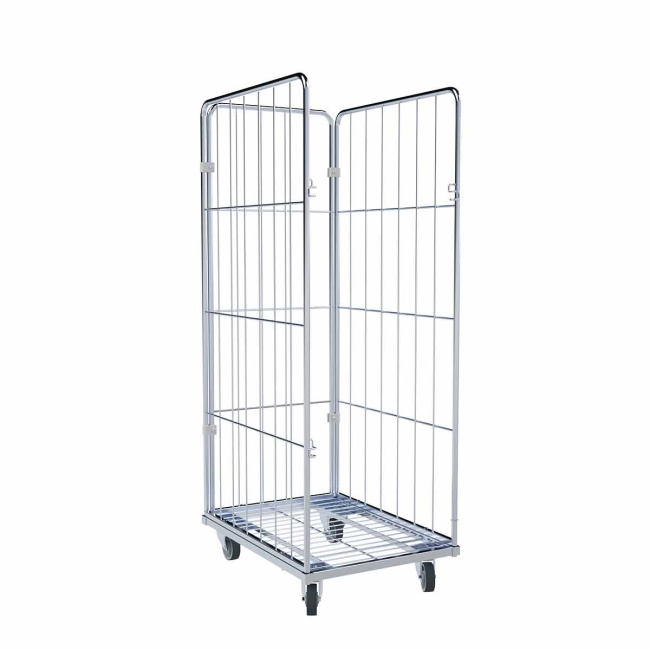 Wäschewagen Nutzhöhe 1.550 mm, Stahlboden, 3-seitig, 600 x 810 x 1.700 mm, 400 kg