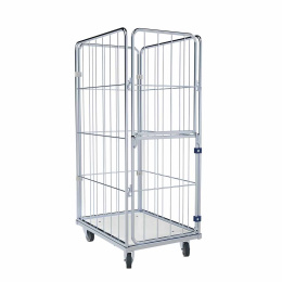 Wäschewagen Nutzhöhe 1.370 mm, Kunststoffboden...