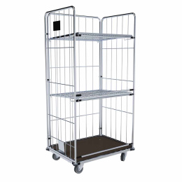 Wäschewagen mit 2 Zwischenböden klappbar, 4...