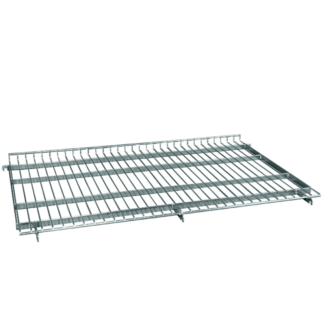 Zwischenboden Stahl, Drahtgitterzwischenboden für Stahlrollbehälter 800, mit Aufkantung 20 mm, neigbar, 150 kg