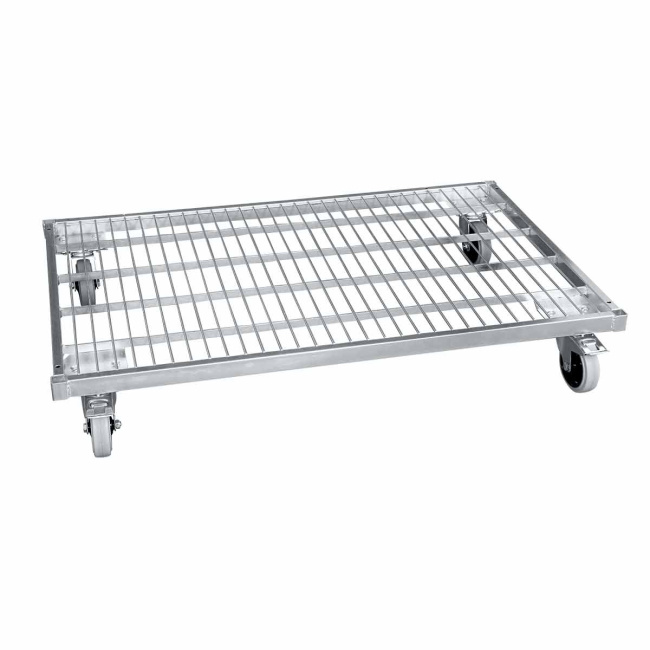 Stahlrollplatte für Stahlrollbehälter 1350, 950 x 1.350 x 210 mm, Traglast 800 kg