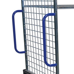 Kommissionierwagen S, 400 x 700 x 1.555 mm, 2-seitig, Rollplatte aus Metall, 150 kg