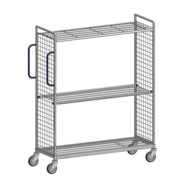 Drahtgitterzwischenboden für Kommissionierwagen L-2, ohne Aufkantung, fest montierbar, 75 kg