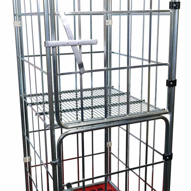 Drahtgitterzwischenboden für nestbare Rollbehälter ADB & ADB-E, 724 x 815 mm, ohne Aufkantung, 150 kg