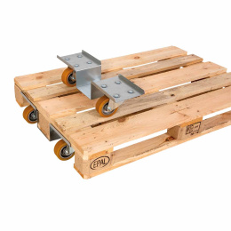 Europaletten Roller Set, 2 Stück, ø 100 Alu/PU