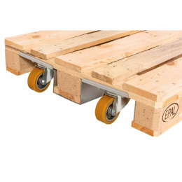 Europaletten Roller Set, 2 Stück, ø 100 Alu/PU