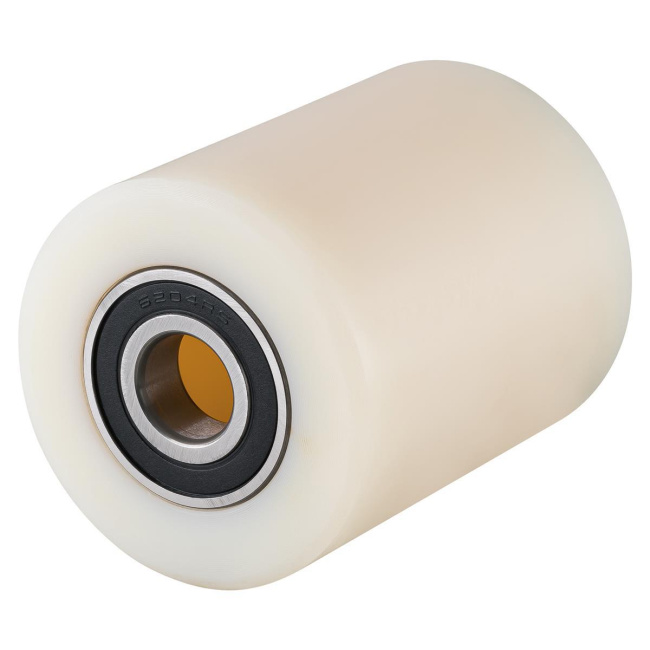 Hubwagen Rolle Polyamid Nylon 74 x 93 mm, Achse 20 mm inkl. Kugellager - Ersatzrolle