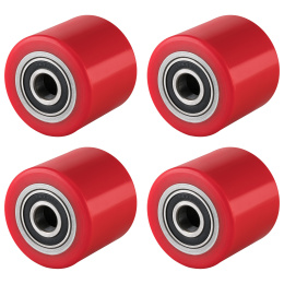 4 Stück Hubwagenrollen Polyurethan 80 x 60 mm, Achse...
