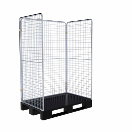 Entsorgungsbehälter auf Kunststoffpalette, 3-seitig,...