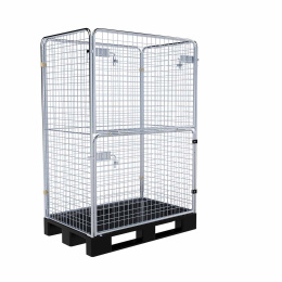 Entsorgungsbehälter auf Kunststoffpalette, 4-seitig,...