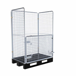 Entsorgungsbehälter auf Kunststoffpalette, 4-seitig,...