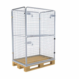 Entsorgungsbehälter auf Holzpalette, 4-seitig,...