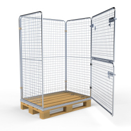 Entsorgungsbehälter auf Holzpalette, 4-seitig,...