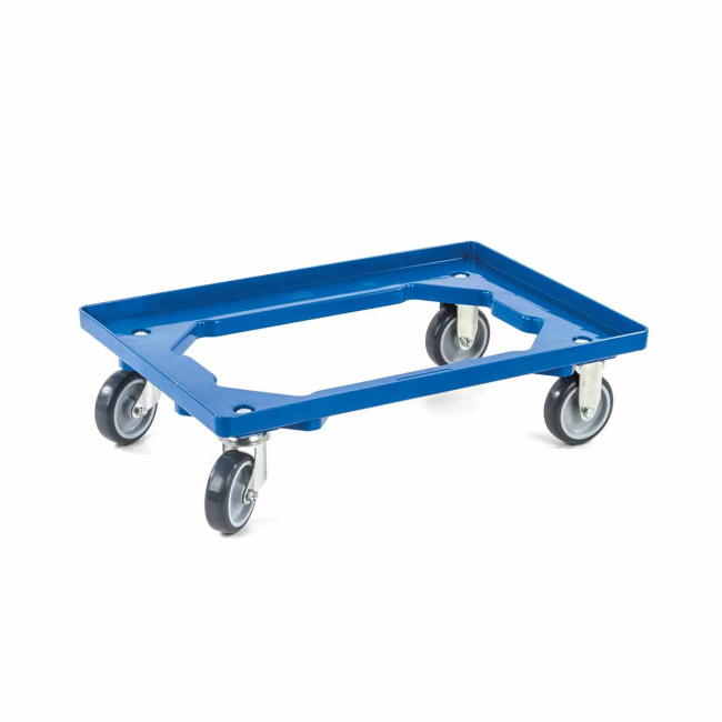 Transportroller Light, Rahmen offen, ABS Kunststoff, 415 x 615 x 175 mm, 250 kg, Verkehrsblau