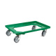 Transportroller Light, Rahmen offen, ABS Kunststoff, 415 x 615 x 175 mm, 250 kg, Grün