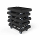 Transportroller Classic, Rahmen offen, HDPE Kunststoff, 410 x 610 x 190 mm, 300 kg, Schwarz