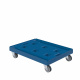 Transportroller XL Premium, HDPE Kunststoff, 612 x 814 x 195 mm, 300 kg, Enzianblau