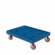 Transportroller XL Premium, HDPE Kunststoff, 612 x 814 x 195 mm, 500 kg, Enzianblau