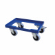 Transportroller Stahl, Elastik, 313 x 413 x 168 mm, 300 kg, Enzianblau