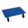 Möbelroller Holz, 2 Stück, Rollen ø 100 mm Gummi, 300 x 600 mm, Anti-Rutschbelag, 250 kg, Blau